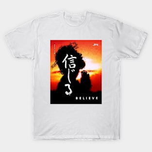 Japanese Digital Graphics Paint Art - Jesus Believe T-Shirt